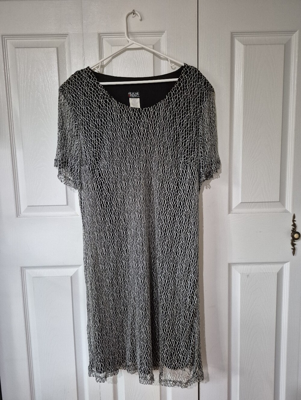 Helene blake black dress with white netting